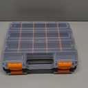 Plastic Tool Box,NOEAIKE Double Side Tool Organizer Small Parts Tool Box Hardware Organizer with Removable Plastic Dividers for Bead/Screws/Nuts/Nails/Bolts/Bins/Crafts (34 Compartments)