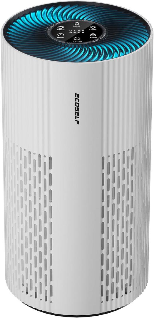 Air Purifiers for Home Large Room Cover Up to 1500 Ft with True HEPA Filter, 20dB Sleep Mode, Air Cleaner for Bedroom Pets, HAP604, Grayish White