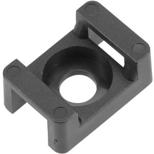 uxcell Cable Tie Base Saddle Type Mount Wire Holder Permanently Anchor To Wall Desk 23x16x10mm Black 100pcs