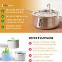 KittySpout Stainless Steel Cat Water Fountain Automatic Drinking Fountain, Quiet Circulating Water Bowl, Dishwasher Safe, Indoor Pet Fountain for Hydrated Healthy Cats (Stainless Steel, 4L Corded)