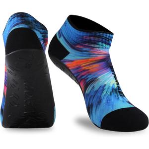 RANDY SUN Unisex Quick-Dry Sand Not Waterproof Barefoot Socks, Breathable Non Slip Beach Pool Shoes for Surf Swim Yoga Protect Against Sunburn (1 Pair Blue Printed Low Cut Size 31) RANDY SUN Unisex Quick-Dry Sand Not Waterproof Barefoot Socks, Breathable Non Slip Beach Pool Shoes for Surf Swim Yoga Protect Against Sunburn (1 Pair Blue Printed Low Cut Size 31)