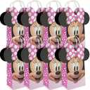 Minnie Mouse Forever DIY Party Bags - 8.25" x 5" x 3.25" (8-Pack) - Pink Paper Favor Bags for Kids Events & Special Occasions