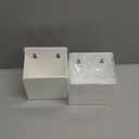 2 Pcs Acrylic Wall Mounted Marker Holder Acrylic Pen Holder Adhesive Glass Whiteboard Marker Organizer Dry Erase Organizer with Tapes Hanging Holes for Whiteboard Fridge Locker (White)