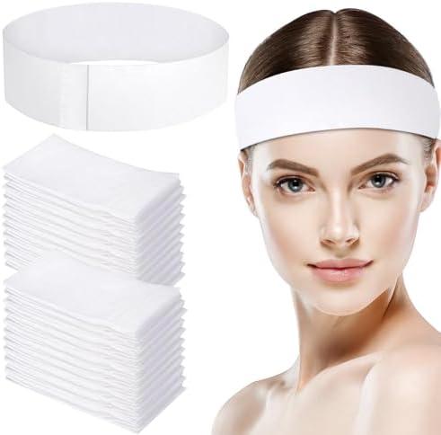 150 PCS Disposable Hairband for Women, Non-woven Fabric Spa Headband for Makeup, Travel, Securing Hair during Facial