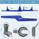 1545680 5304517203 Dishwasher Lower Spray Arm Assembly with 5304518968 Support & 5304506518 Trap Drain Filter Compatible with Frigidaire Kenmore 154568001 154414101 154568002 154250901 PS12585623