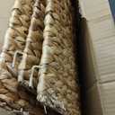 KOLWOVEN 42in Christmas Tree Collar, Christmas Tree Ring Adjustable Water Hyacinth Skirt, Christmas Tree Skirt for Decoration, Base Protection from Pets (Water Hyacinth) (Natural)