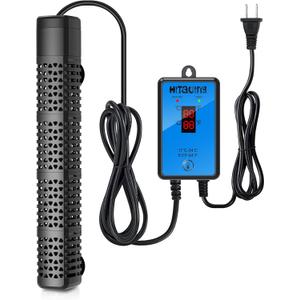 HiTauing Aquarium Heater, Upgraded 300W/500W Fish Tank Heater with Intelligent Leaving Water Automatically Stop Heating and Advanced Temperature Control System, Suitable for Saltwater and Freshwater (500W for 75-135 Gallon)