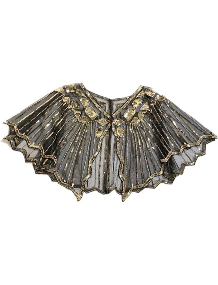 Evening Dress Sequin Shawl Women's Party Lace Dress Shawl Costume Accessories(1)