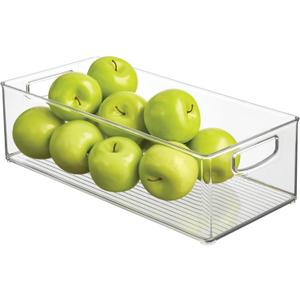 iDesign Stackable Storage Bin - Organizer Bin for Kitchen and Pantry, Clear, Made in USA