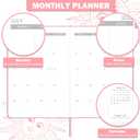 Planner 2026-2027 - Academic Planner 2026-2027, July 2026 - June 2027, 5.75" x 8.25", 2026-27 Weekly and Monthly Planner, Faux Leather planner 26-27 with Back Pocket & 40 Notes Pages - Rose Gold