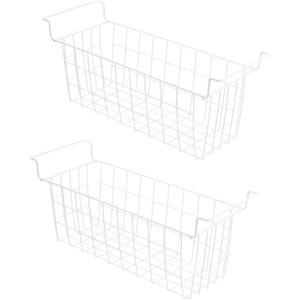 Chest Freezer Baskets 20.5 Inch, Chest Freezer Organizer Bins Metal Wire Storage Baskets with Hanging Handles for Deep Freezer, Set of 2