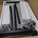 Small Standing Desk Adjustable Height, Mobile Stand Up Desk with Wheels, 32 Inch Portable Rolling Desks for Walking Pad Treadmill Wood Rustic