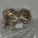 Ivilon Drapery Curtain Clip Rings - Clips Ring for Panels 1.7", Set of 14 Warm Gold