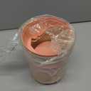 2 Pcs Plastic Mini Wastebasket Trash Can with Swing Lid with 120 Trash Bags, Tiny Desktop Waste Garbage Bin for Home, Office, Kitchen, Vanity Tabletop, Bedroom, Bathroom (Pink + Beige)