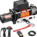 VEVOR 13,500 lb Electric, Truck Winch 12V DC 3/8 in x 80 ft Synthetic Rope Aluminum Fairlead Wireless & Wired Remote Control, 13500 lbs, IP55 Waterproof Towing for Off Road Jeep SUV Boat