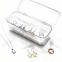 2 x Acrylic Jewelry Organizer Box Clear Jewelry Organizer with 20 Anti Tarnish Bags, Travel Jewelry Case for Earrings, Rings, Necklaces - Ideal Gift for Women,Girlfriend, Wife, Mom