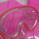 Speedo Aqua Quest Swim Mask, Snorkel & Fins Set (Large/X-Large, Pink Frost)