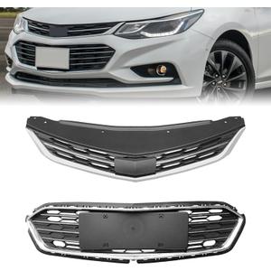 2PCS Front Upper Lower Bumper Grill Grille For Chevy Cruze 2016 2017 2018 (Cruze)