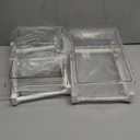 SNSLXH 2 Pack Refrigerator Drawer Organizer, Pull Out Shelf Storage Transparent Organizer for Egg, Fruit, Vegetable, Seafood, Meat, Fit All Fridge Shelves Under 0.6''