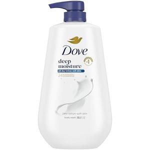 Dove Body Wash Deep Moisture for 24hr Lotion-Soft Skin Moisture Moisturizing Skin Cleanser with No Sulfates No Parabens 30.6 oz
