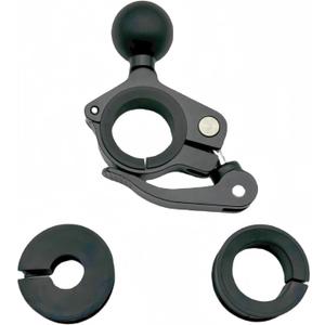 Motorcycle Aluminum Alloy Phone Mount Base with 1" TPU Ball, Fits 0.5''/ 0.87''/ 1''/ 1.125''/ 1.26'' Round Rails, Compatible with 1" Ball Socket Dual Socket Arm