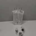 Olive Oil Dispenser Bottle, 2 Pcs Glass Olive Oil Dispenser and Vinegar Dispenser Set with 2 Stainless Steel Pourers, 4 Labels,1 Brush and 1 Funnel Oil Bottles for Kitchen (500ml)