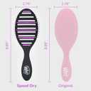 Wet Brush Refresh and Extend Speed Dry Black Detangling Hair Brush -Vented Design and Ultra Soft HeatFlex Bristles Are Blow Dry Safe -Removes Dirt Excess Oils and Impurities-Charcoal Infused Bristles (1 Count (Pack of 1))