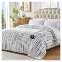 Westinghouse Electric Blanket Queen Size, Soft Luxury Faux Fur & Sherpa Heated Blanket with 10 Heating Levels & 1-12 Hours Auto Off, Fast Heating Blanket, Machine Washable, 84x 90 Inch Blue Gray