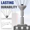 Salcod Bird Deterrent Outdoor 360° Wind-Powered Spinning Device, Stainless Steel Bird Repellent for Roof, Dock, Boat & HVAC Units, Anti Bird Landing Protection – 8ft