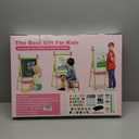 Easel for Kids,Adjustable Wooden Kids Art Easel with Paper Roll,Double-Sided Magnetic Toddler Easels,Dry Erase Whiteboard and Chalk Board,Toys for 3 4 5 6 7 8 9 10 Year Old Girl Boy Gift (Green)