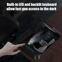 Gun Safe, Biometric gun safes for handgun, Portable Car Pistol Gun Safe Pistol with Keys Keypad and APP Control Hand Gun Lock Box, small safe for Home Bedside Car Wild camping