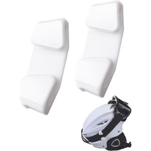 Feekoon 2 Pack Goggle Clip, Ski Helmet Goggle Clip Replacement, Ski Goggles Retention System, Winter Sports Accessories (White)