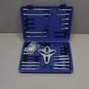 Thorstone 46pcs Harmonic Balancer Puller Set, Steering Wheel Flywheel Crankshaft Pulley Puller,Blue