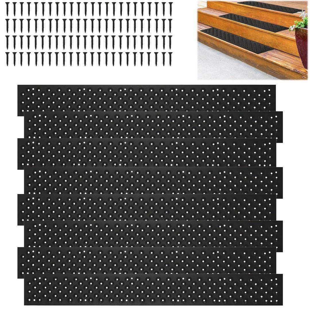 tonchean 8 Pack Aluminum Stair Treads,30 x 3.75 Inch Non Slip Stair Nosing