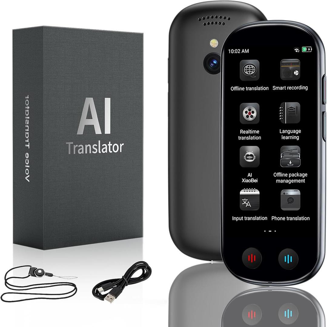 FancyDove Language Translator Device, Real-Time Two-Way Instant Voice Translator, AI Translator for 149 Languages, Voice & Photo Translation for Travel, Business & Study, Traductor de Voz
