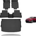 KELCSEECS Floor Mats & Cargo Liner for 2017 2018 2019 2020 2021 2022 Nissan Rogue SportOnly Fit Cargo Mat in Upper Position Car Mats Trunk Mat All Weather Rogue Sport Floor Mats Trunk Liner