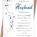 2 x Father's Day Cards for Husband, Fathers Day Card Gifts for Husband from Wife, Father's Day Card Gifts for Hubby, Fathers Day Decorations