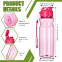 Tioncy 20 Pieces Plastic Water Bottles for Adults Bulk 17 oz Sport Drink Bottles with Handle Strap Lightweight Leakproof Drink Flip Top cups for Party Outdoor 