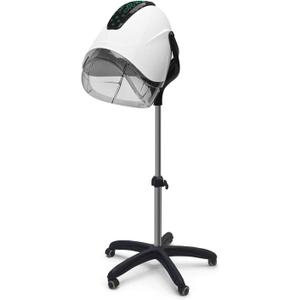 Professional Stand-up Hooded Hair Dryer,with Smart Touch Control Panel, 1000W 8-Speed Settings, Negative ion and Ozone Functions,with Bonnet Portable Blow Dryer, for Salons and Home use. (White)