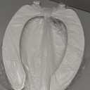 BEMIS 175 Commercial Open Front Plastic Toilet Seat, Heavy Duty Industrial Seat with Lid, Elongated, White