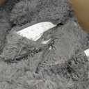 Large Smoky Grey Fluffy 9x11 Area Rugs for Living Room Clearance