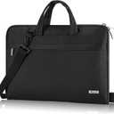 Voova Laptop Bag 13 14 Inch, Waterproof Computer Sleeve Carrying Case with Shoulder Straps & Handle Compatible with Macbook Air 13 M2/M3/M4, MacBook Pro 13/14, HP Dell Lenovo Chromebook 14, Black