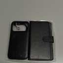 Bocasal for iPhone 17 Pro Wallet Case Compatible with MagSafe Wireless Charging, RFID Blocking Magnetic Leather Case with Card Slots Holder Kickstand Detachable Wrist Strap 6.3 Inch (Black)