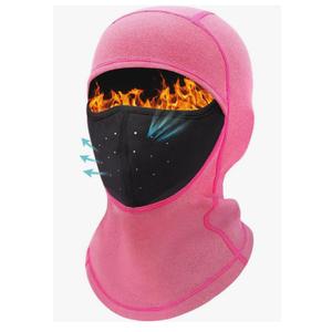 Kids Balaclava Ski Mask (with Breathable Holes) Windproof Winter Fleece Neck Face Warmer Boys Girls Pink