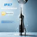 TOVENDOR Electric Water Dental Flosser Teeth Pick, Cordless Flossers Oral Irrigator IPX7 Waterproof 300ML Rechargeable Travel Water Teeth Cleaner with 5 Tips for Home Braces Care Gums Deep Cleaning