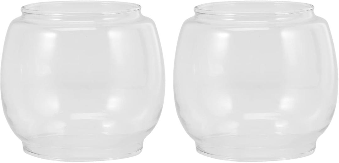 Uonlytech Retro Oil Lamp Shade 2.36 Inch Glass Kerosene Lamp Cover Vintage Clear Protector Replacement for Outdoor and Home Decor