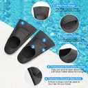 Gintenco Swim Fins, Kids Swim Training Fins for Lap Swimming, Travel Size Flippers with Mesh Bag, Silicone Swimming Fins for Kids Teens Adults Women Men, Size XL(42-44)