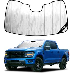 Windshield Sun Shade for Ford F150 (2021-2026), Custom-fit Windshield Cover, Keep Vehicle Cool, Protect Dashboard, Foldable Car Window Shades Ford F150 Accessories