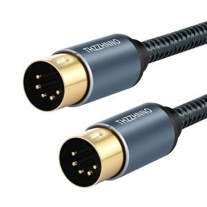 MIDI Cable Male to Male 5-Pin MIDI Cable 16.4Ft Compatible with Electronic Piano, Electronic Drum