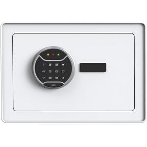 Home Safe with Digital Keypad Safe box, Anti-Pry Design, Alarm, White, 9.84D x 13.78W x 9.84H